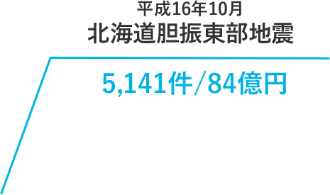 平成16年10月北海道胆振東部地震 5,141件/84億円