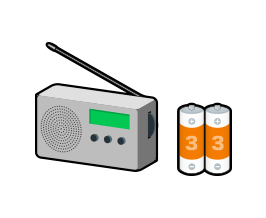 ラジオ/電池